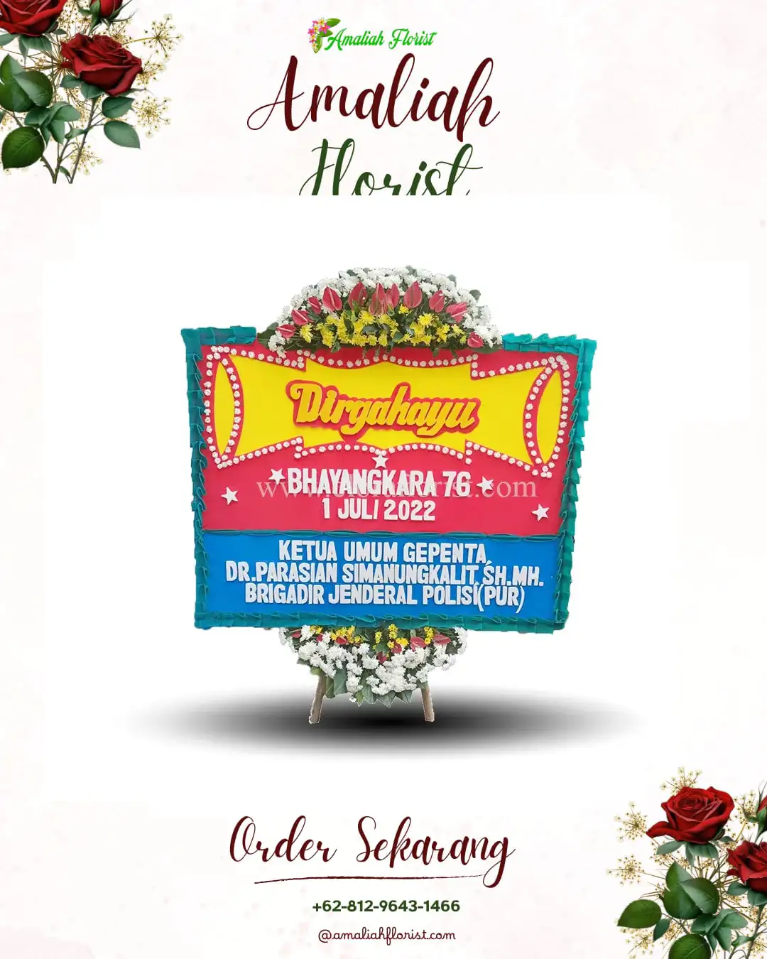 Papan Bunga HUT Ulang Tahun Kalisemut